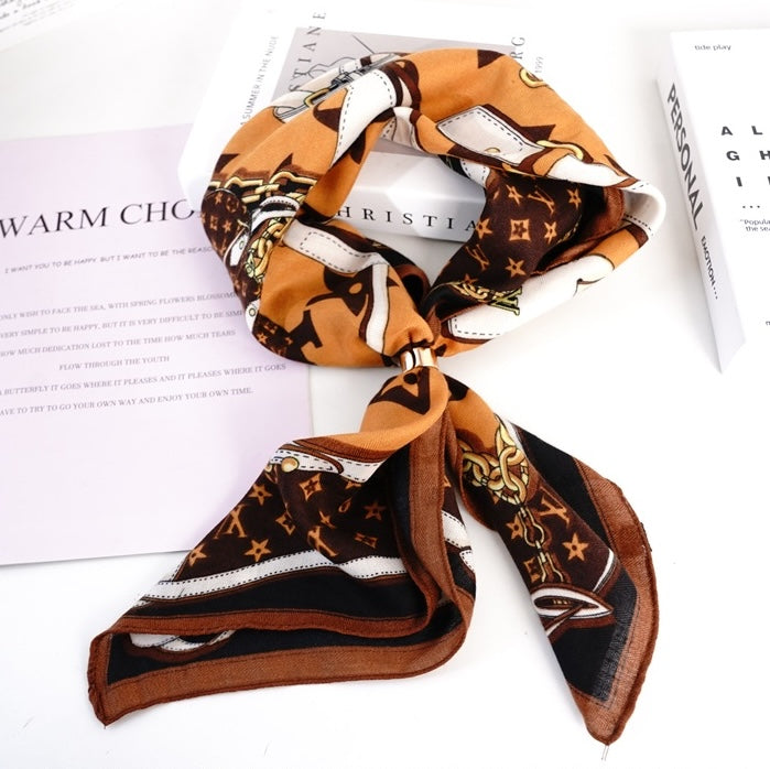 Fashion Design Neck Scarf #AS-720 Brown (12PC)