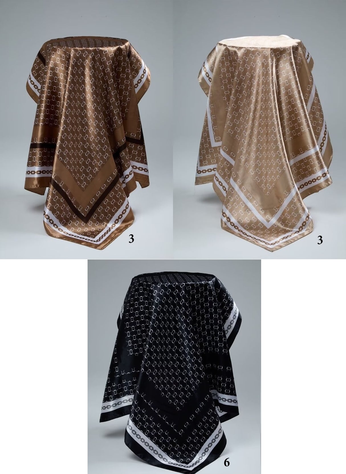 Fashion Design Stain Scarf 90x90cm #AS-778 MIX (12PC)