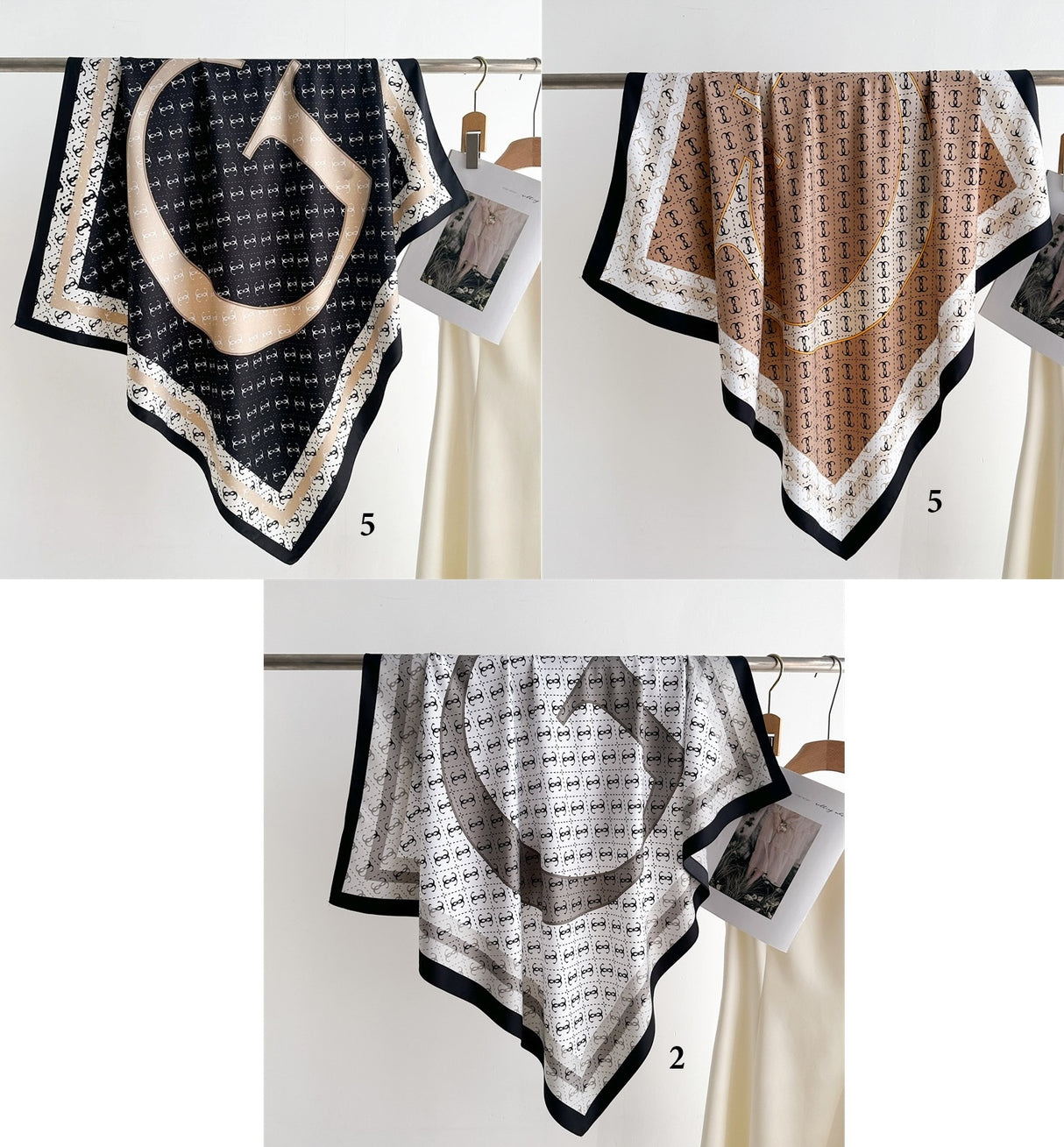 Fashion Design Stain Scarf 90x90cm #AS-801 MIX (12PC)