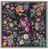 Fashion Floral Pattern Satin Scarf 130x130cm #AS881 - Multiple Colors (PC)