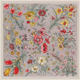 Fashion Floral Pattern Satin Scarf 130x130cm #AS881 - Multiple Colors (PC)