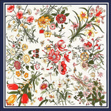 Fashion Floral Pattern Satin Scarf 130x130cm #AS881 - Multiple Colors (PC)