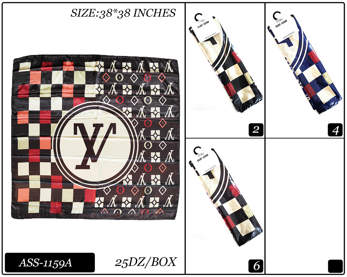 Fashion Designed Head Scarf #ASS1159A (12PC)