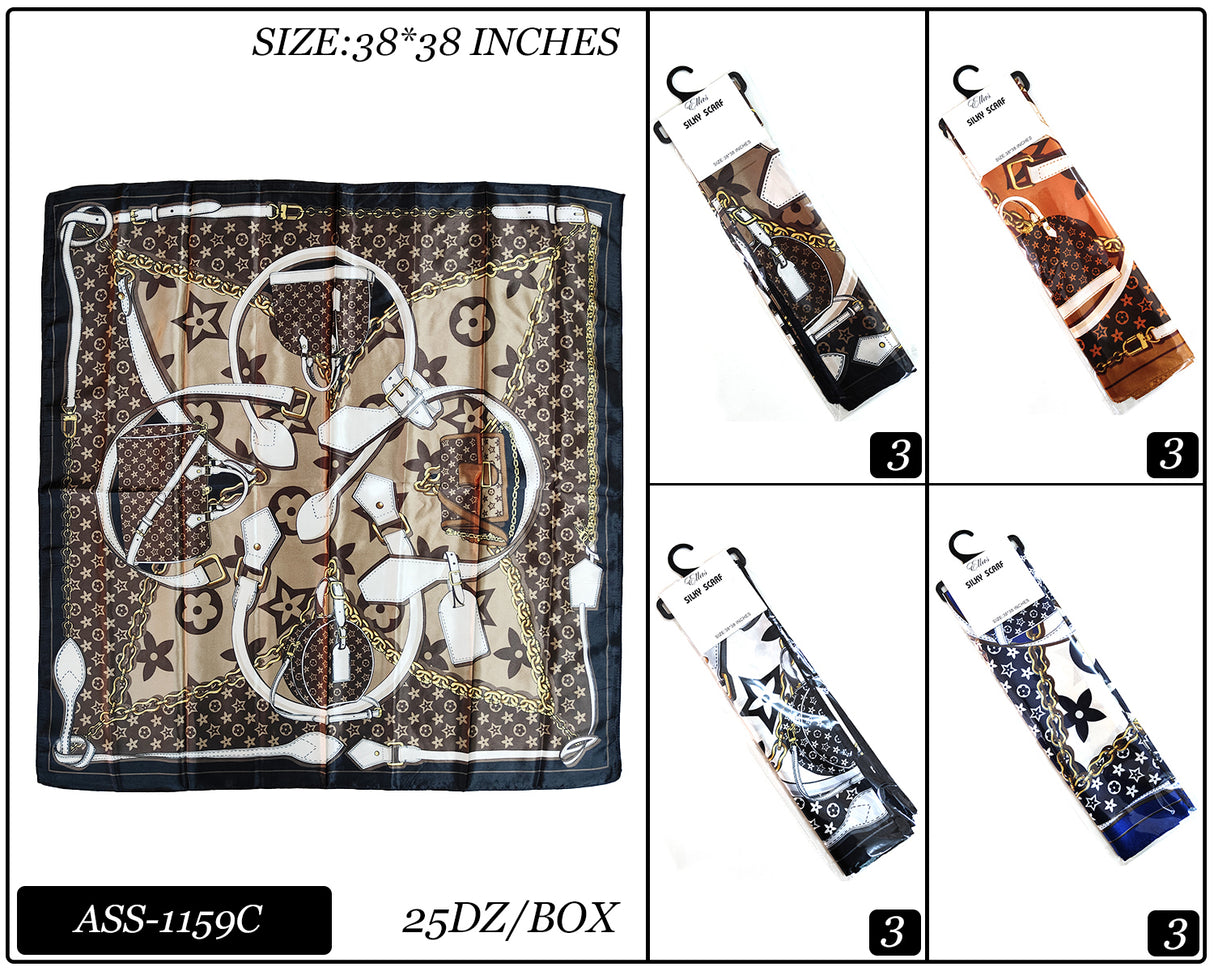 Fashion Designed Head Scarf #ASS1159C (12PC)