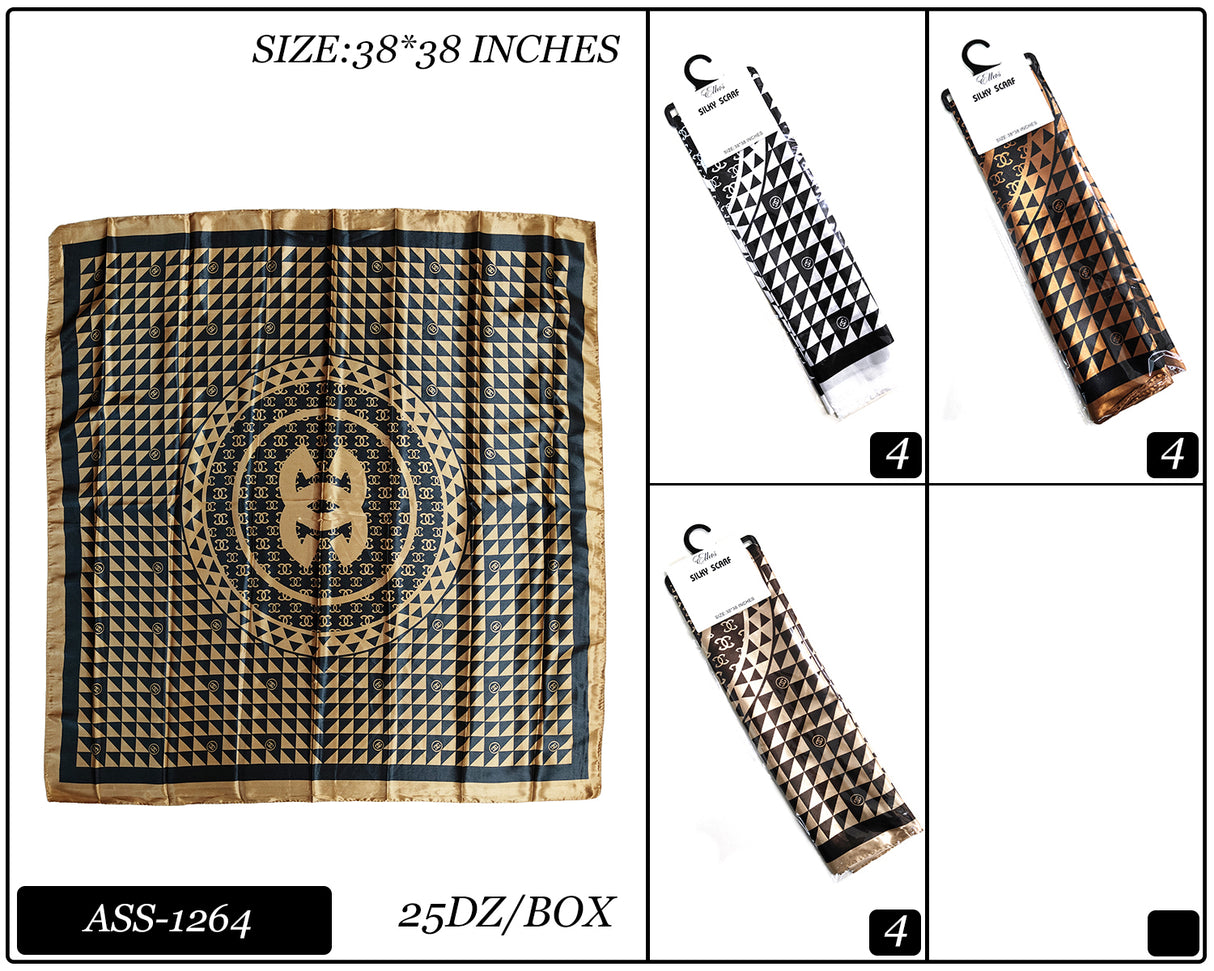 Fashion Designed Head Scarf #ASS1264 (12PC)