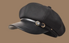 Fashion Lieutenant Hat #AT580 Black (PC)