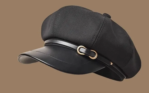 Fashion Lieutenant Hat #AT580 Black (PC)