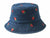 Fashion Denim Strawberry Bucket Hat #AT603 - DARK BLUE (PC)