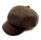 Fashion Rhinestone Newsboy Cap #AT656 - Multiple Colors (PC)