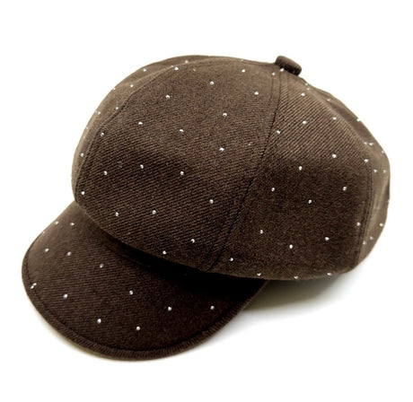 Fashion Rhinestone Newsboy Cap #AT656 - Multiple Colors (PC)