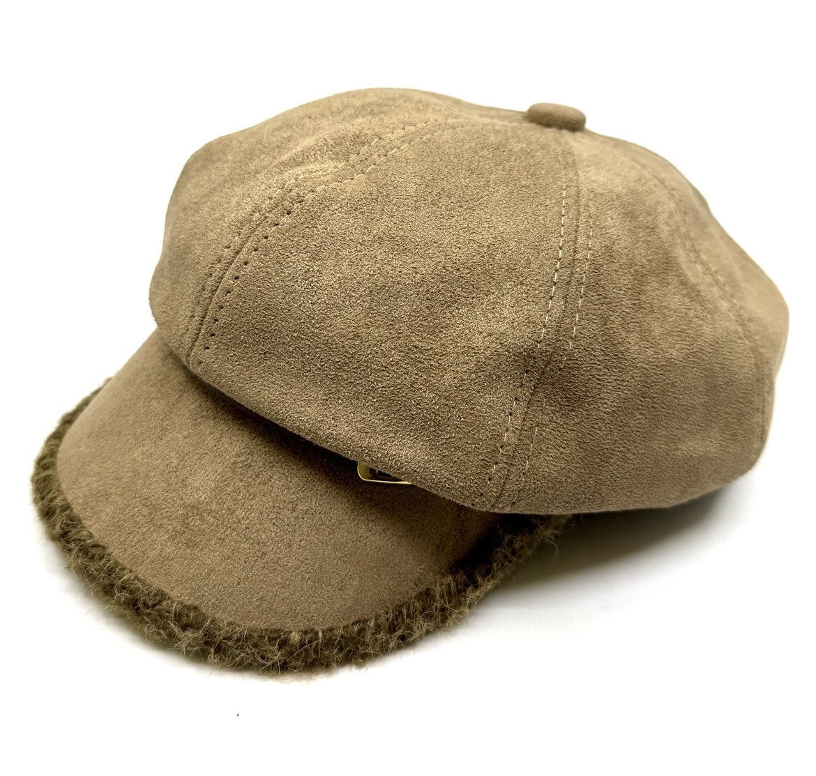 Fashion Faux Suede Newsboy Cap #AT657 - Multiple Colors (PC)