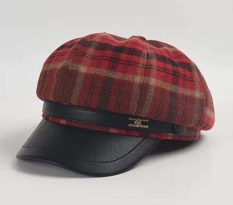 Fashion Plaid Newsboy Cap #AT658 - Multiple Colors (PC)