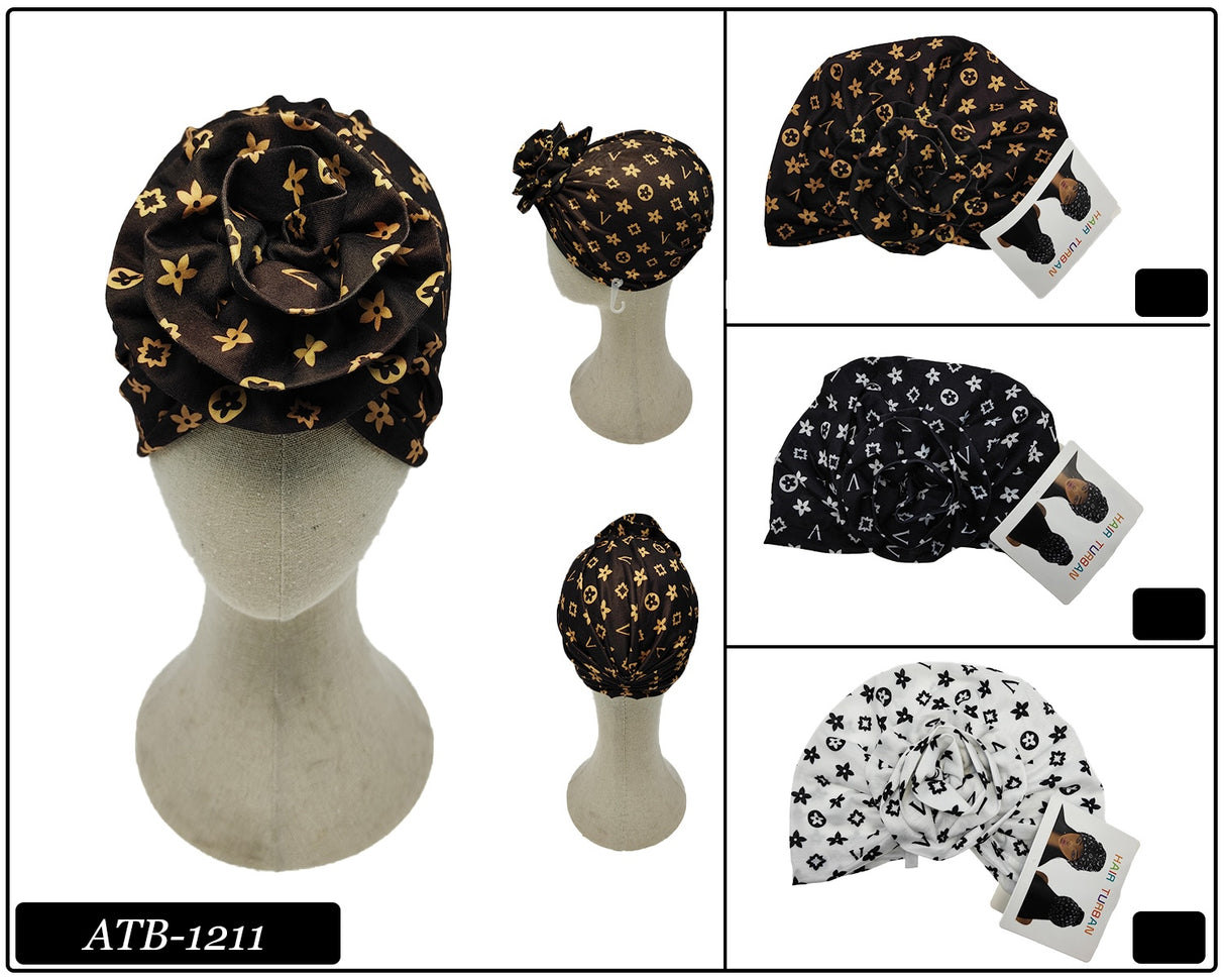 Design Hair Turban #ATB1211 (12PC)