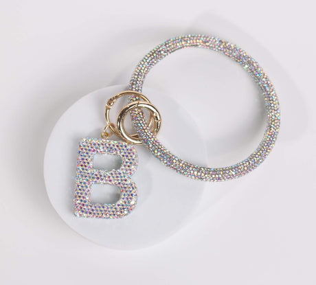 Fashion Wristlet Initial Keychain (PC)