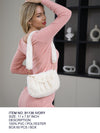 Fashion Fur Shoulder Bag W/ Pearls #B1136 - Multiple Colors (PC)
