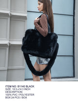 Fashion Large Fur Bag #B1140 - Multiple Colors (PC)