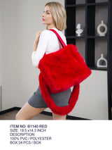 Fashion Large Fur Bag #B1140 - Multiple Colors (PC)