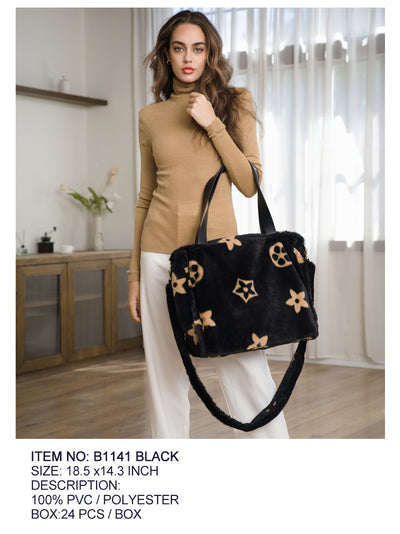Fashion Design Large Fur Bag #B1141 - Multiple Colors (PC)