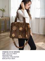 Fashion Design Large Fur Bag #B1141 - Multiple Colors (PC)