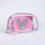 Fashion Cosmetic Clear/Sequin Bag #BA2374 - Multiple Colors (PC)