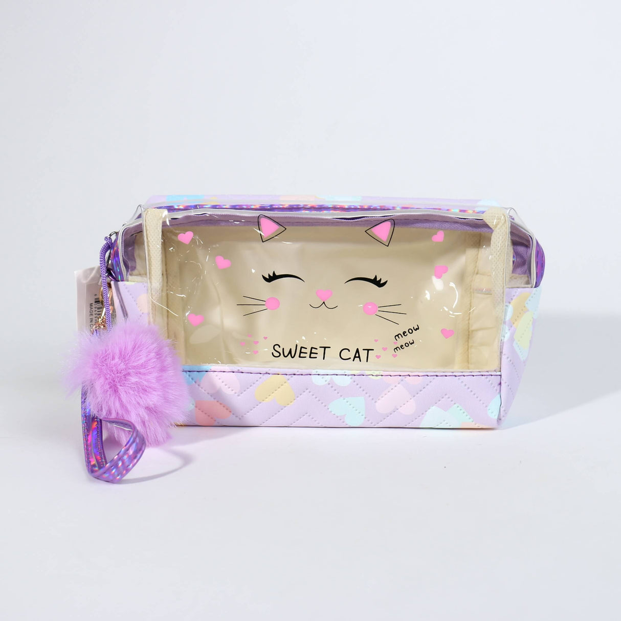 Fashion Cosmetic Cat PomPom Bag #BA2375 - Multiple Colors (PC)