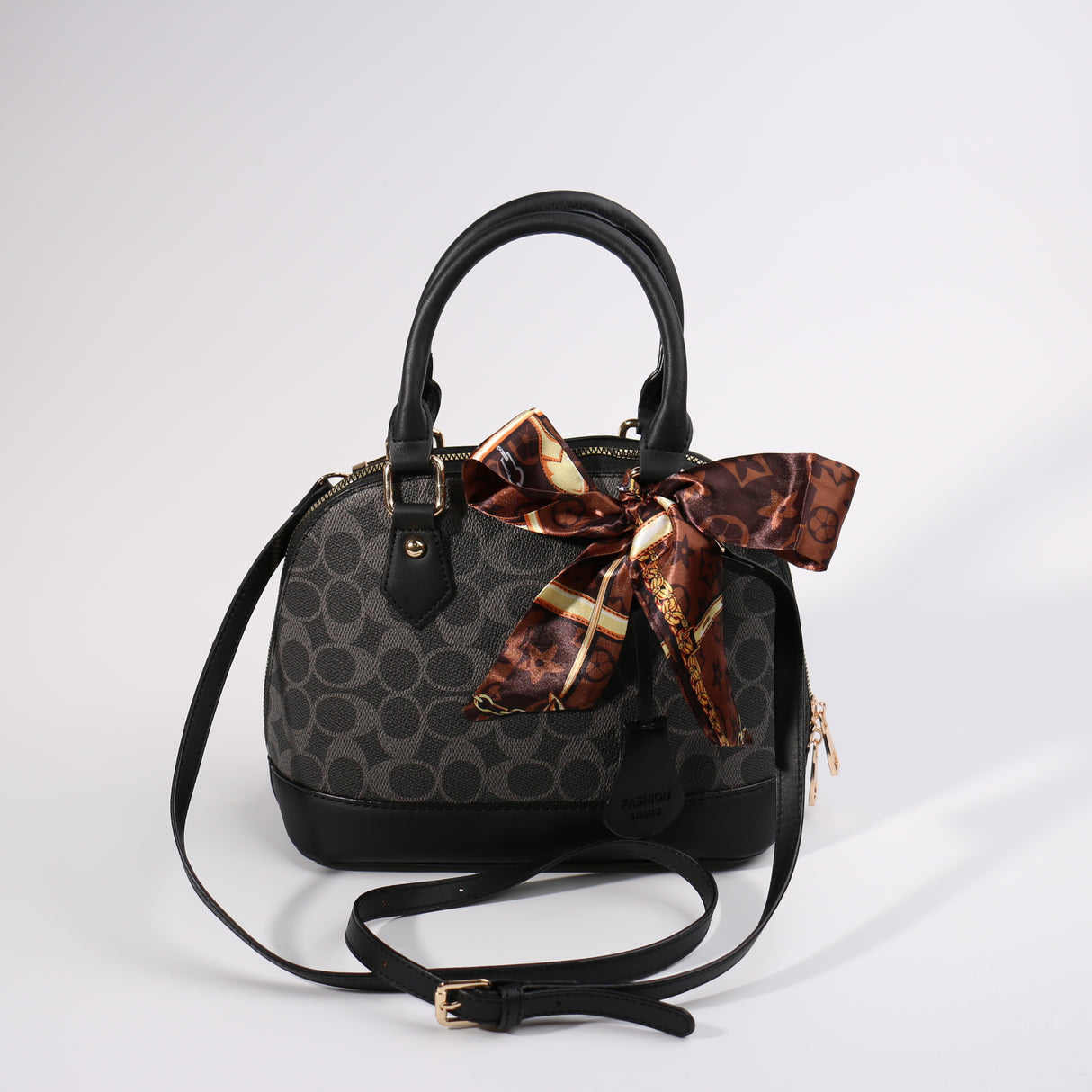 Fashion Mini Handle Bag #BAIMBAG02-CCBK - Black (PC)