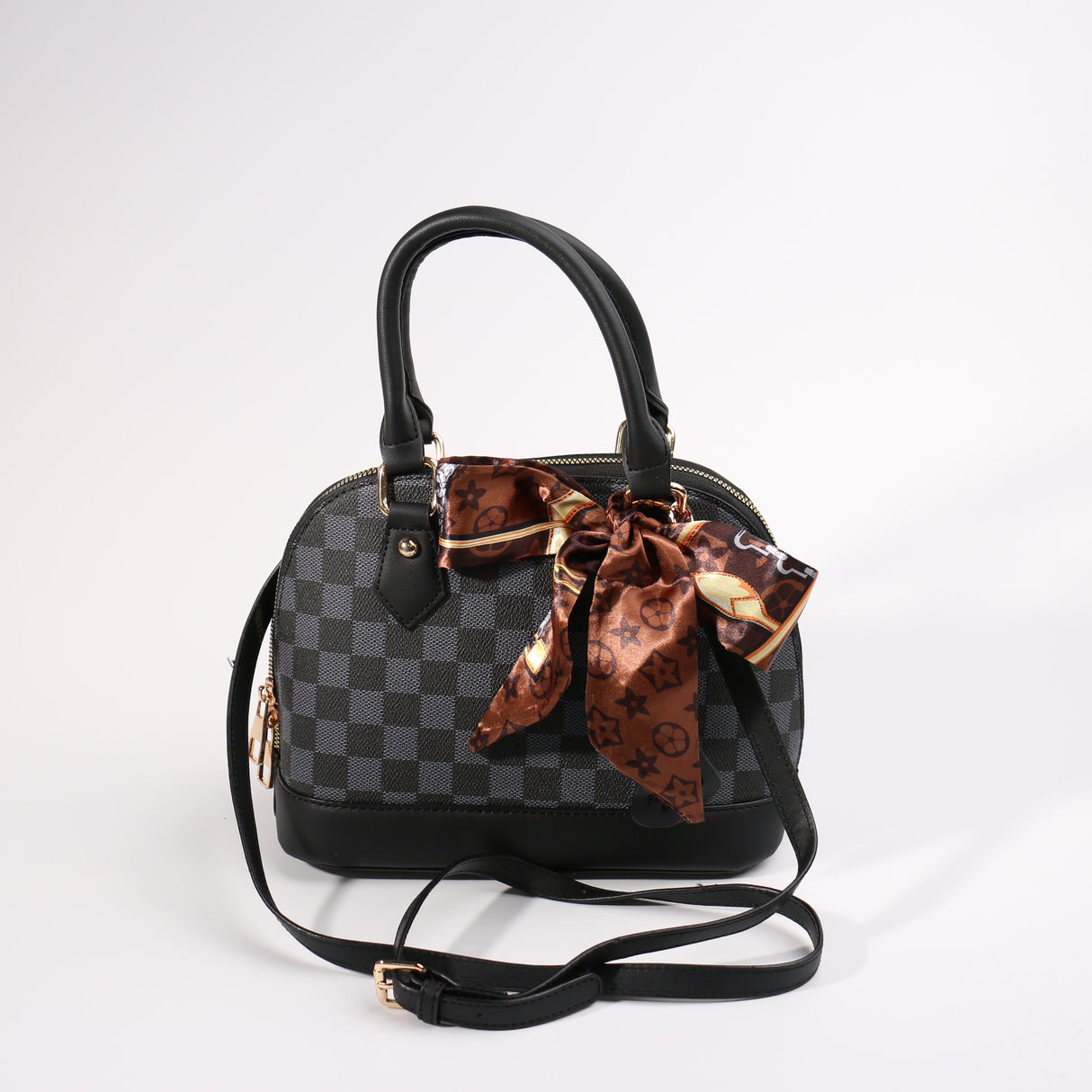 Fashion Mini Handle Bag #BAIMBAG02-SQBK - Black (PC)