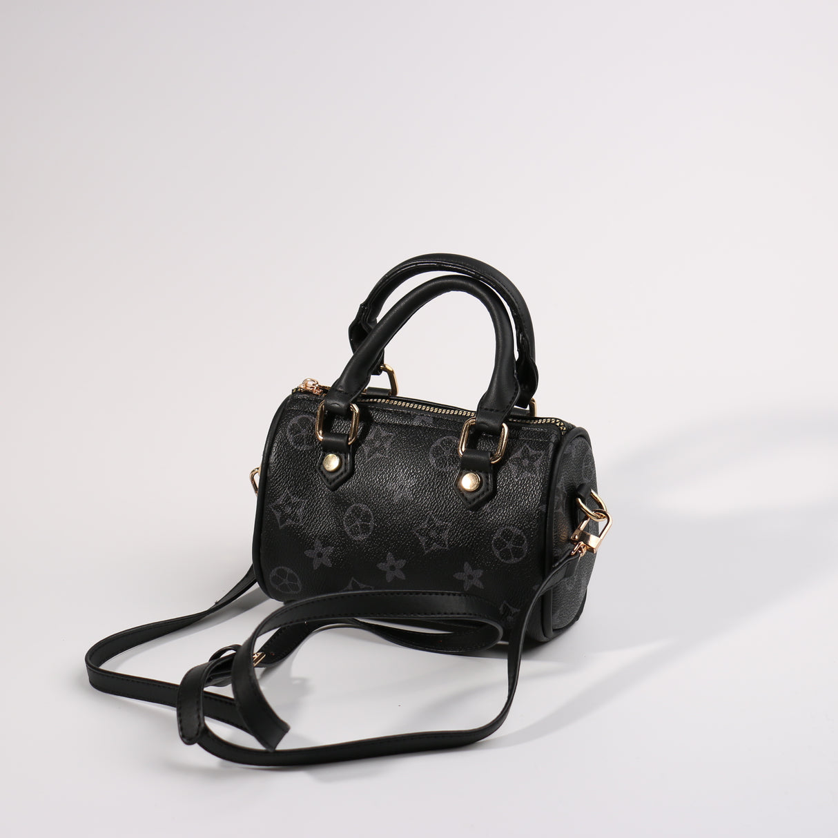 Fashion Mini Barrel Bag #BAIMBAG03-FLBK - Black (PC)