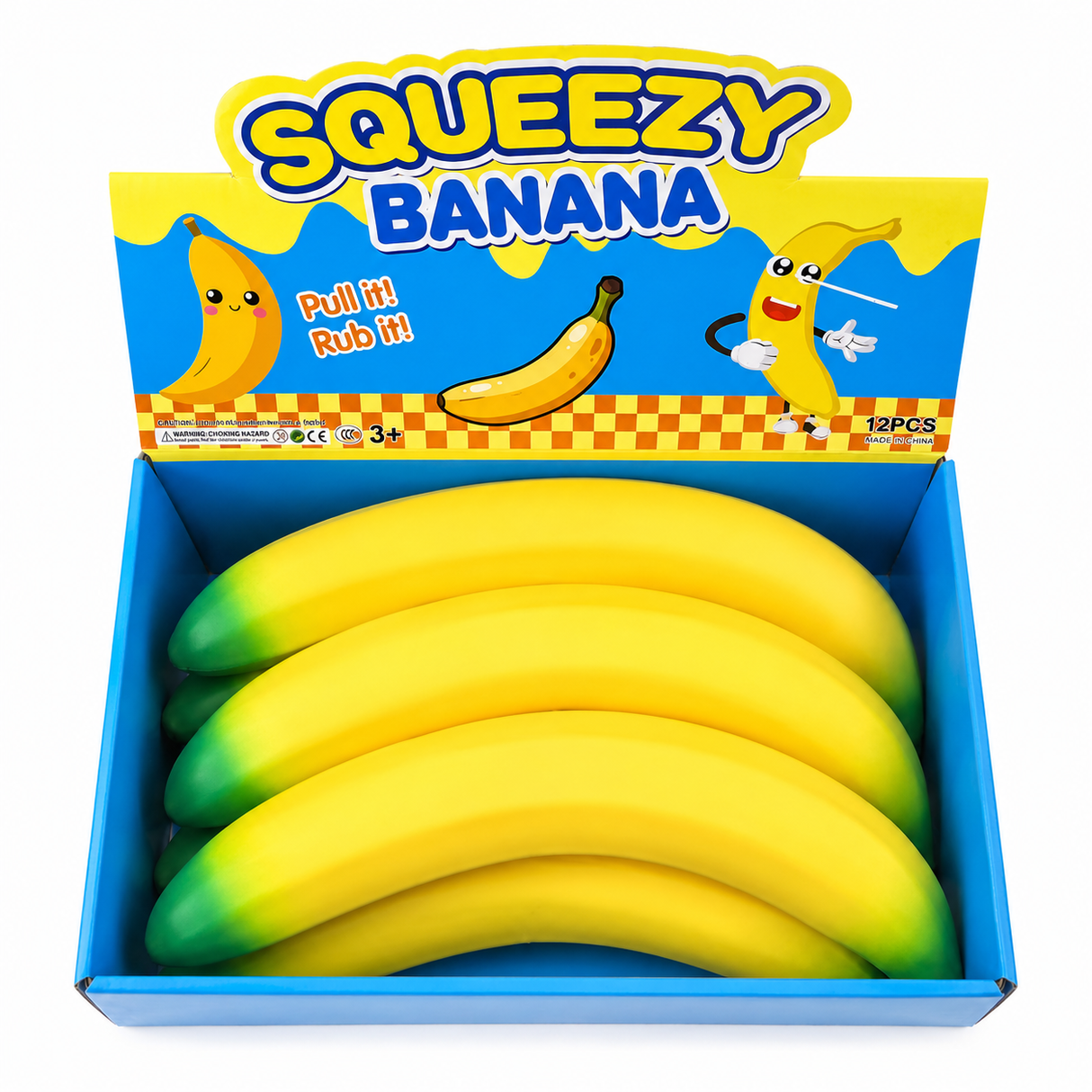 Large Banana Squishy Toy #BANAXL (6PC)