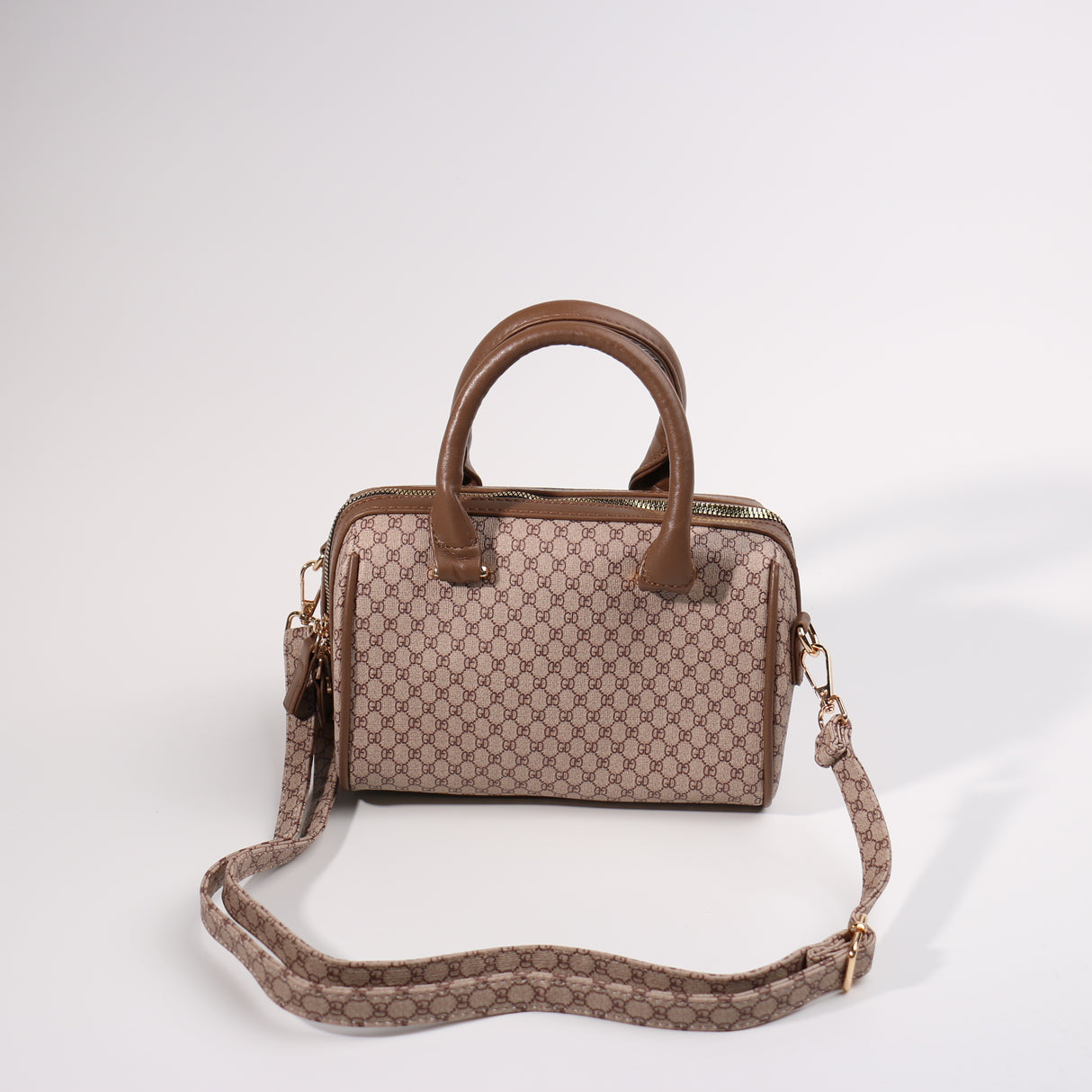 Fashion Small Barrel Bag #BCMBAG01-GDBR - Brown (PC)