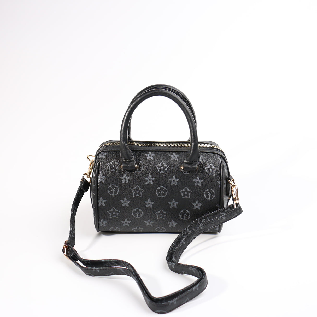 Fashion Small Barrel Bag #BCMBAG01-SQBK - Black (PC)