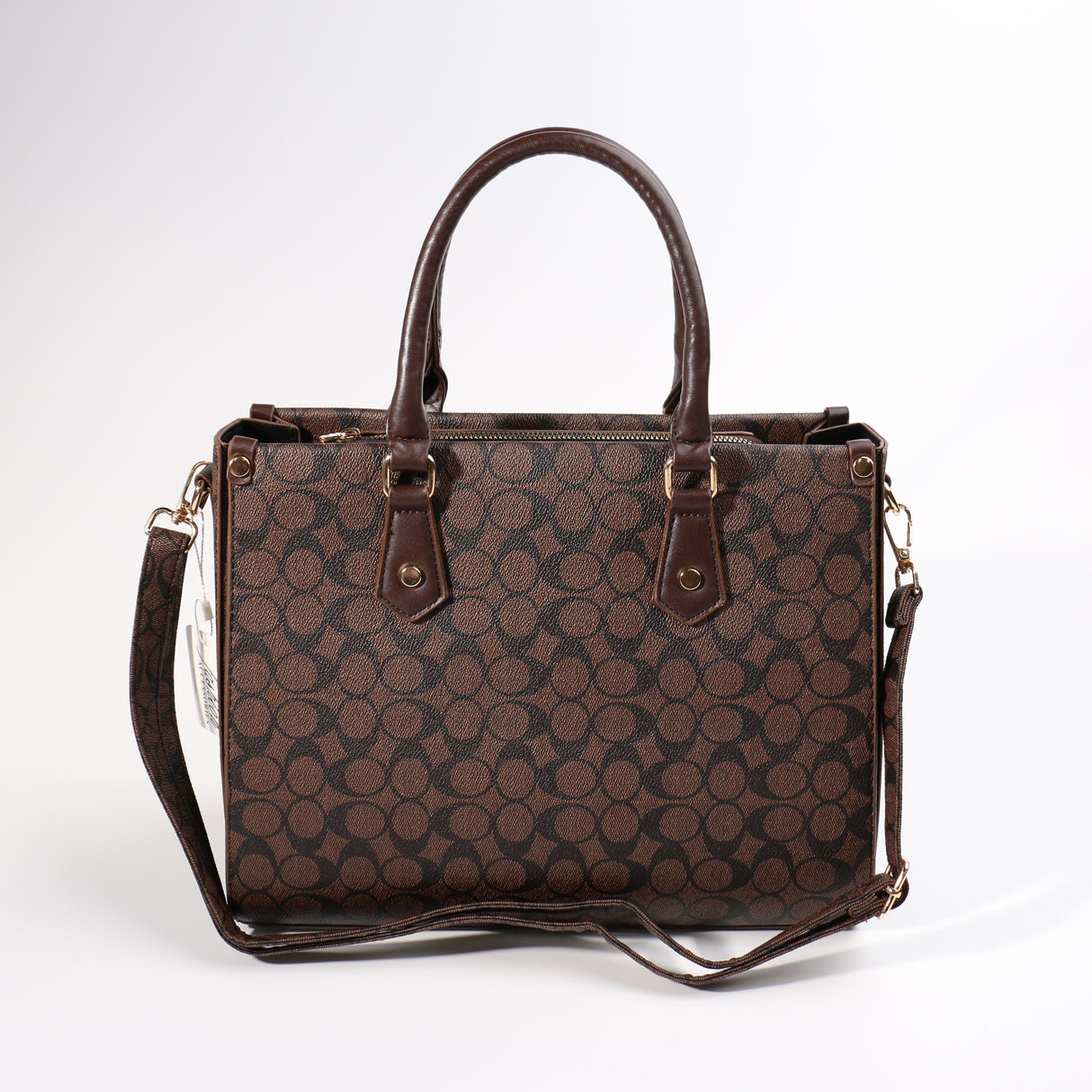 Fashion Tote Handbag #BCMBAG04-CCDBR - Dark Brown (PC)