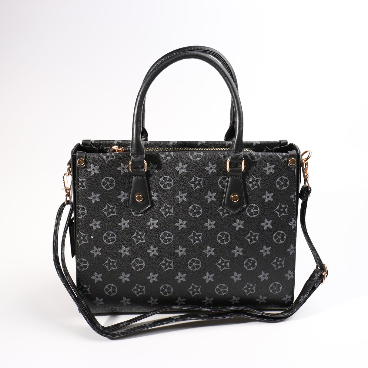 Fashion Tote Handbag #BCMBAG04-FLBK - Black (PC)