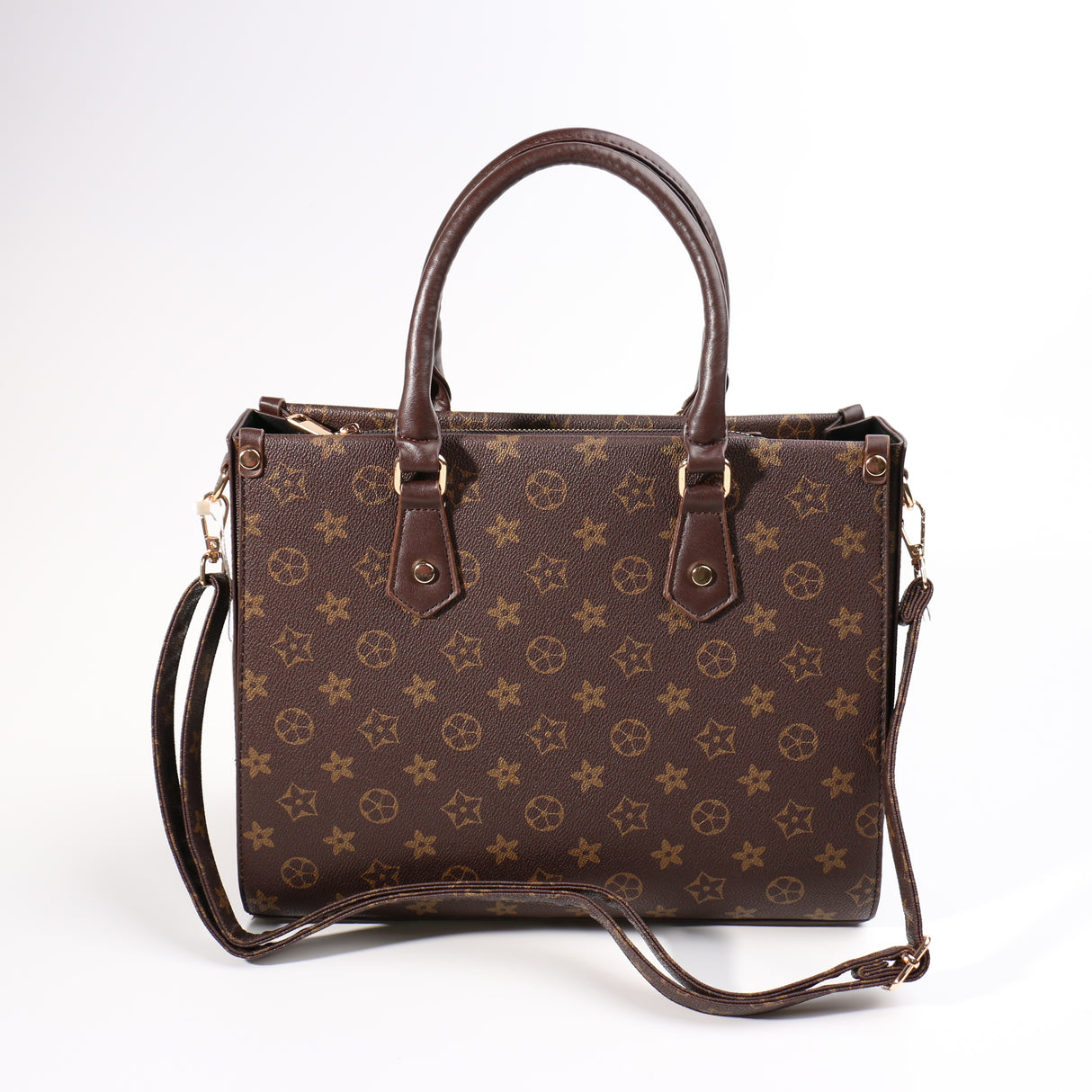 Fashion Tote Handbag #BCMBAG04-FLDBR - Dark Brown (PC)