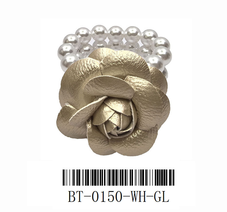 Fashion Flower Pearl Bracelet #BT0150 - Multiple Colors (PC)