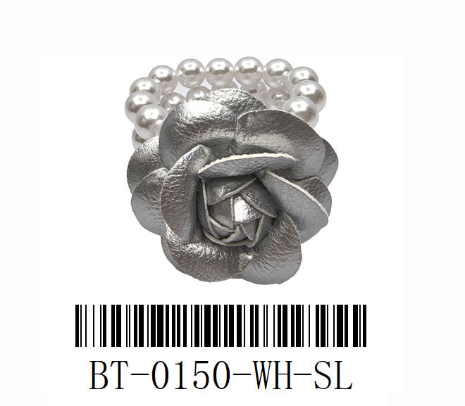 Fashion Flower Pearl Bracelet #BT0150 - Multiple Colors (PC)
