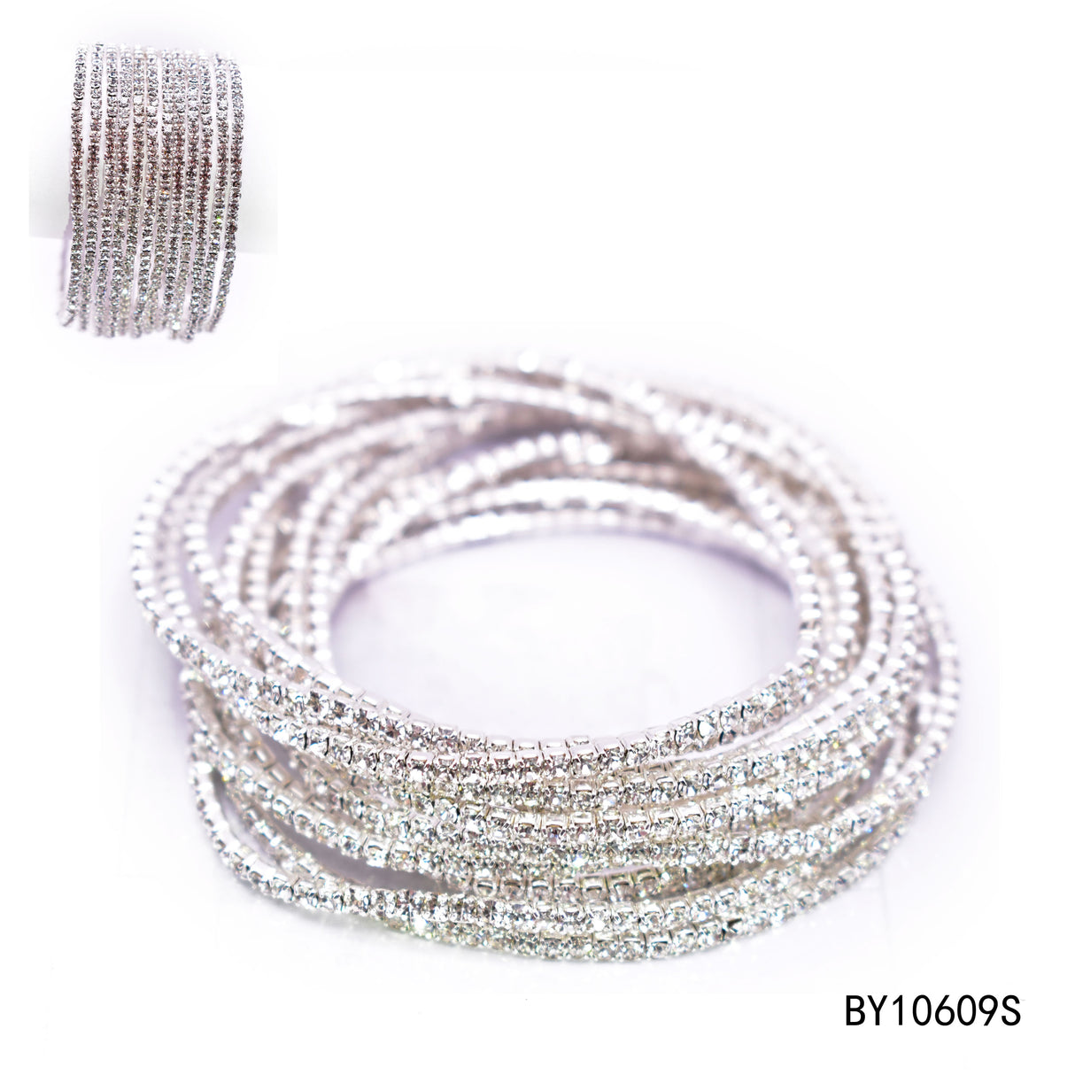 Fashion Rhinestone Bracelet #BY10609 - Multiple Colors (PC)