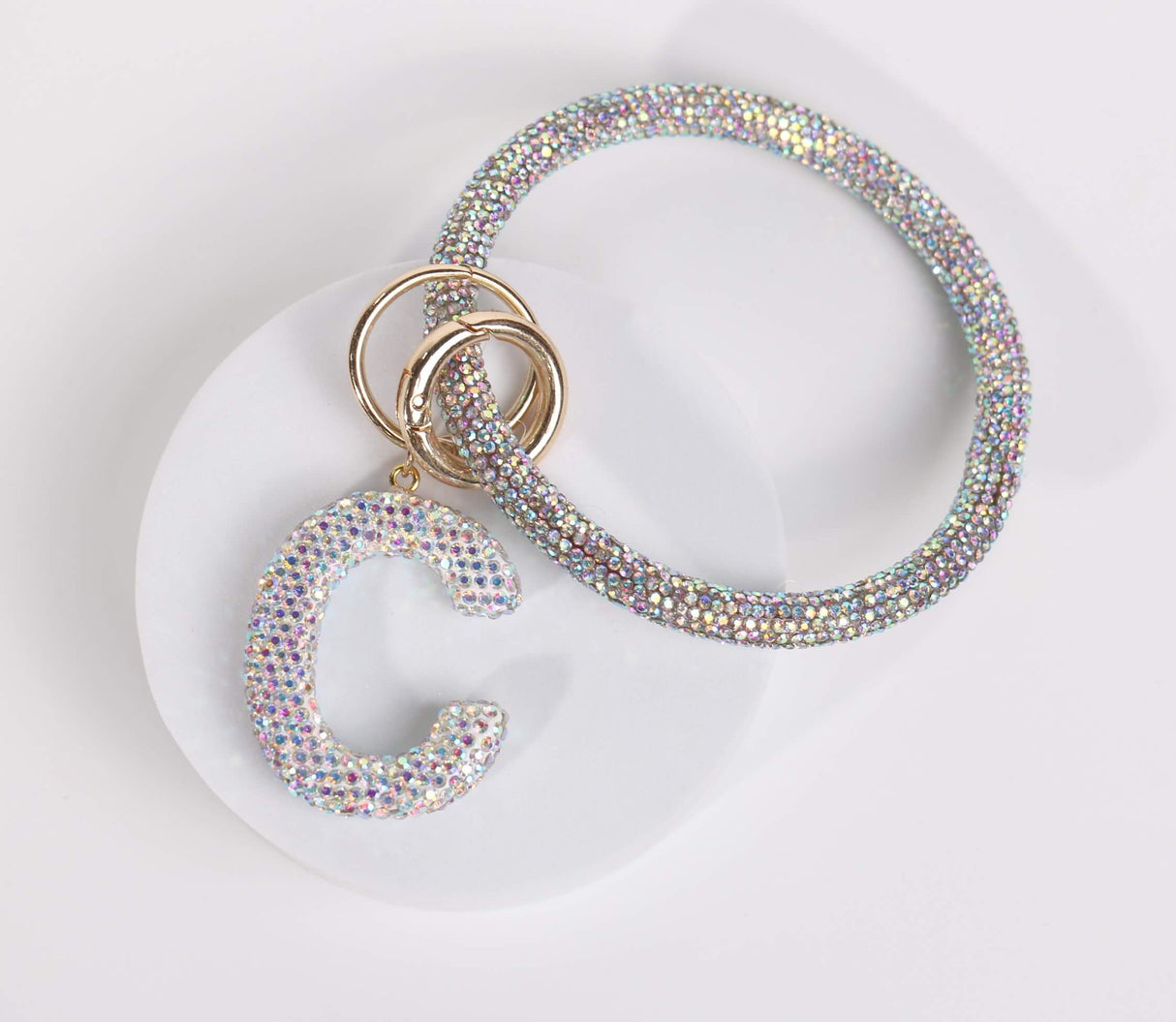 Fashion Wristlet Initial Keychain (PC)