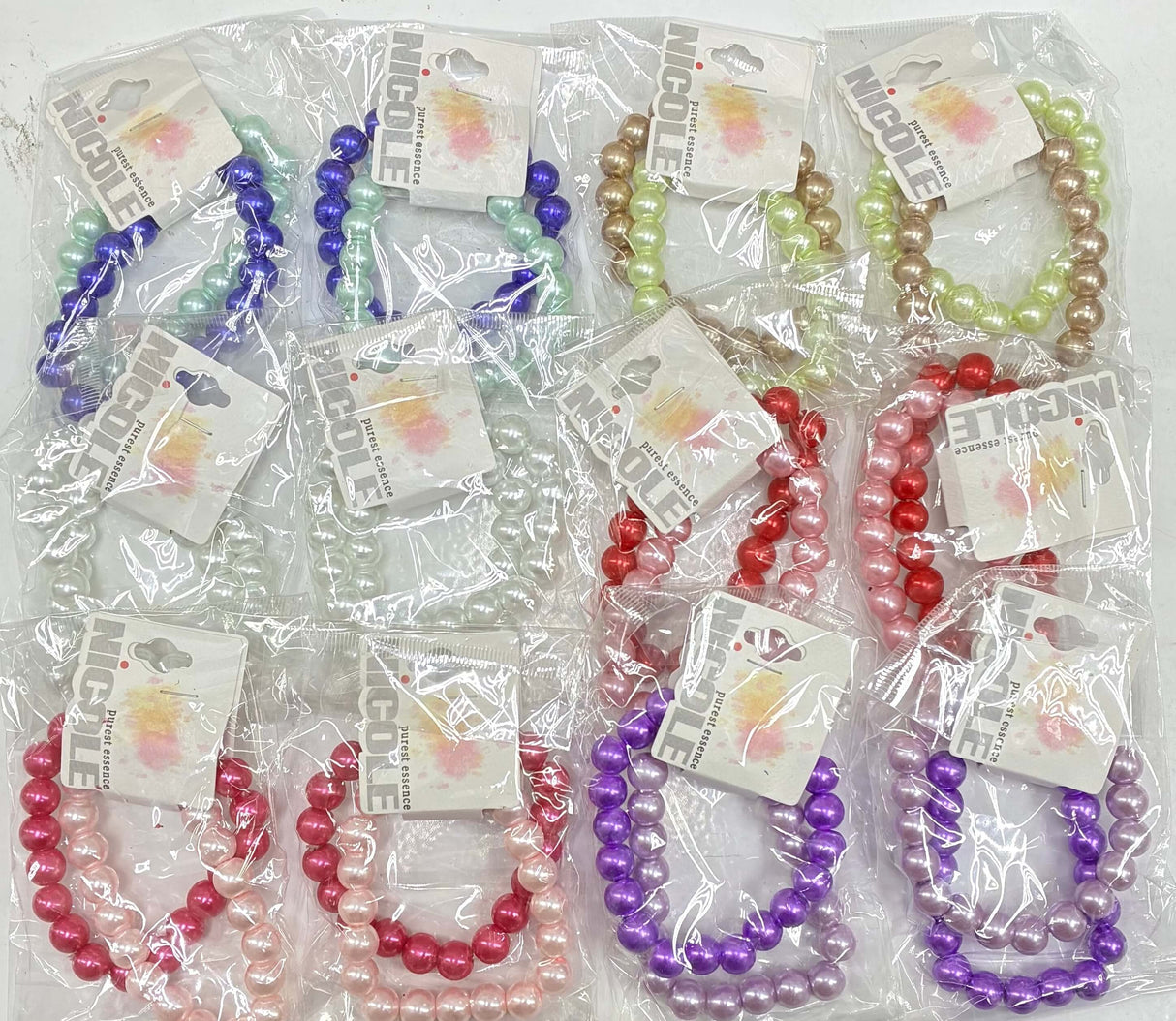 Fashion Medium Pearl Dozen Bracelet #CB2472A (12PC)