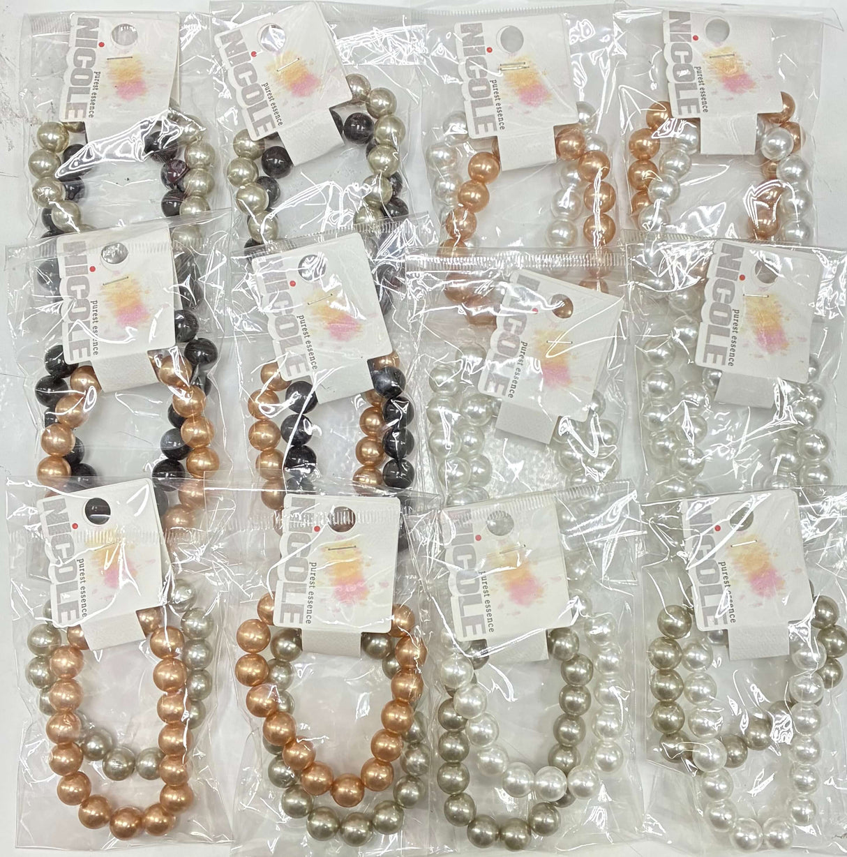 Fashion Medium Pearl Dozen Bracelet #CB2473BR (12PC)