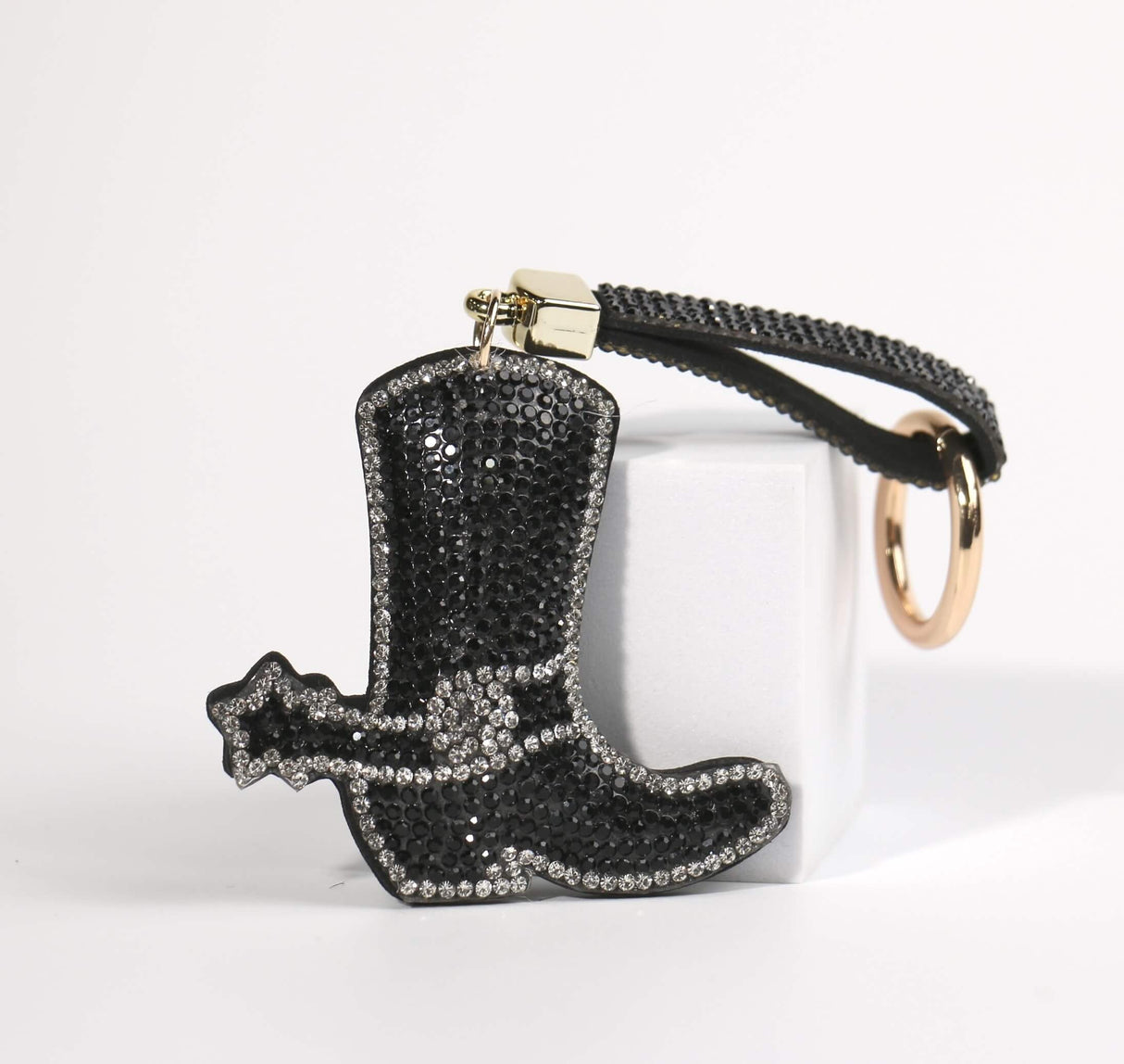 Fashion Rhinestone Cowboy Boot Keychain #CBBOOTSKC - Multiple Colors (PC)