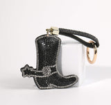 Fashion Rhinestone Cowboy Boot Keychain #CBBOOTSKC - Multiple Colors (PC)