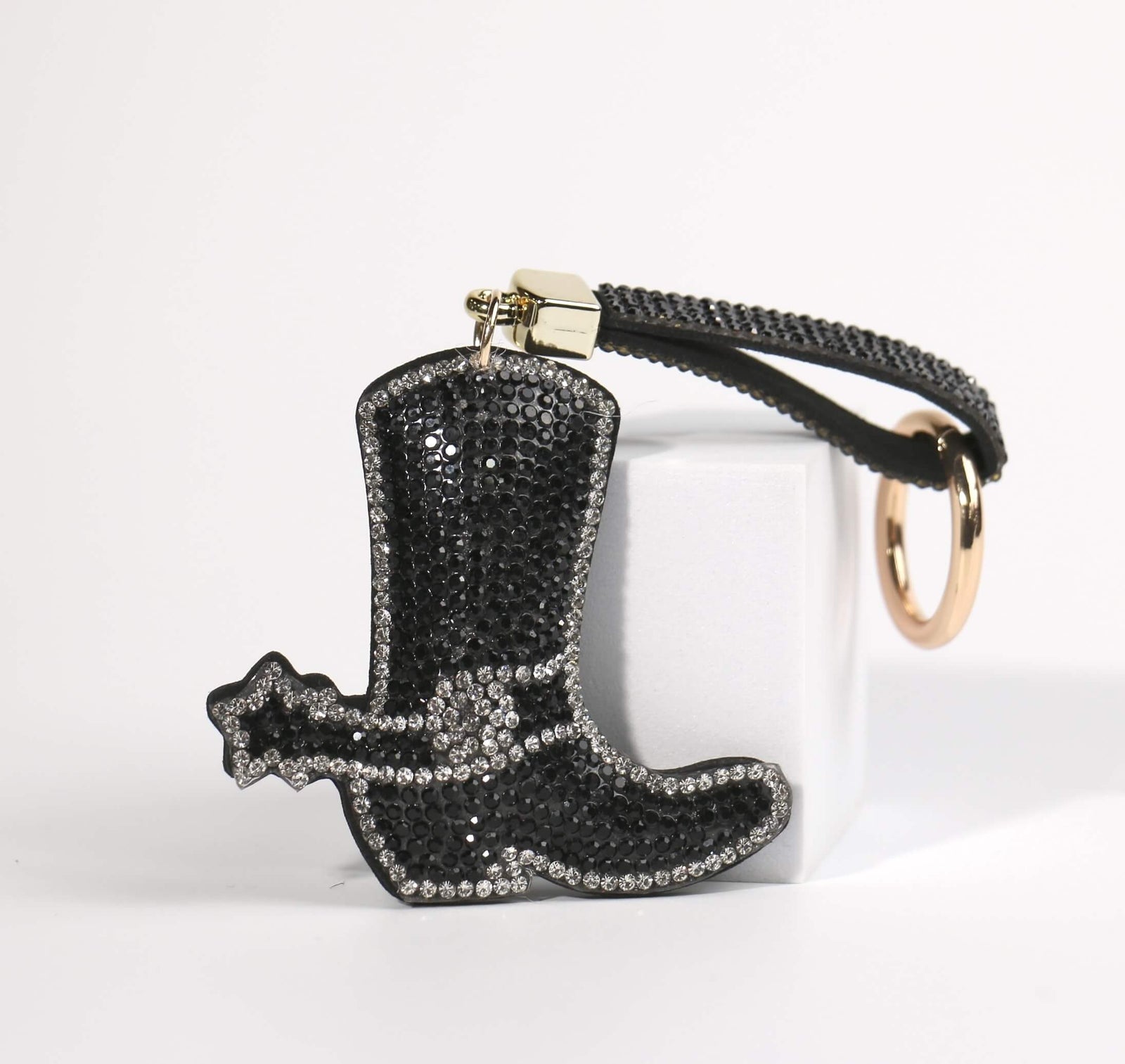 Fashion Rhinestone Cowboy Boot Keychain #CBBOOTSKC - Multiple Colors (PC)