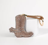 Fashion Rhinestone Cowboy Boot Keychain #CBBOOTSKC - Multiple Colors (PC)