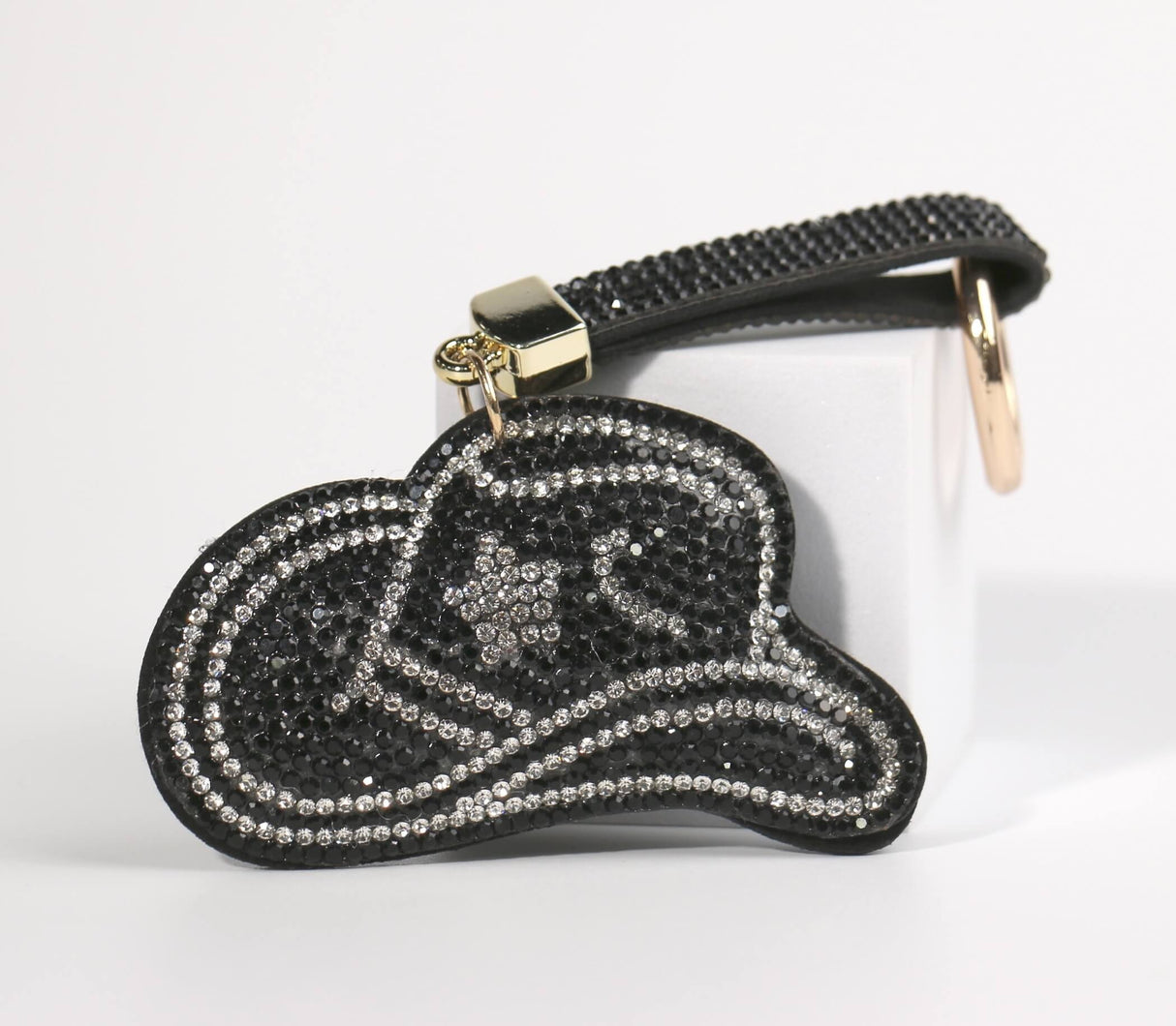 Fashion Rhinestone Cowboy Hat Keychain #CBHATKC - Multiple Colors (PC)