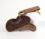 Fashion Rhinestone Cowboy Hat Keychain #CBHATKC - Multiple Colors (PC)