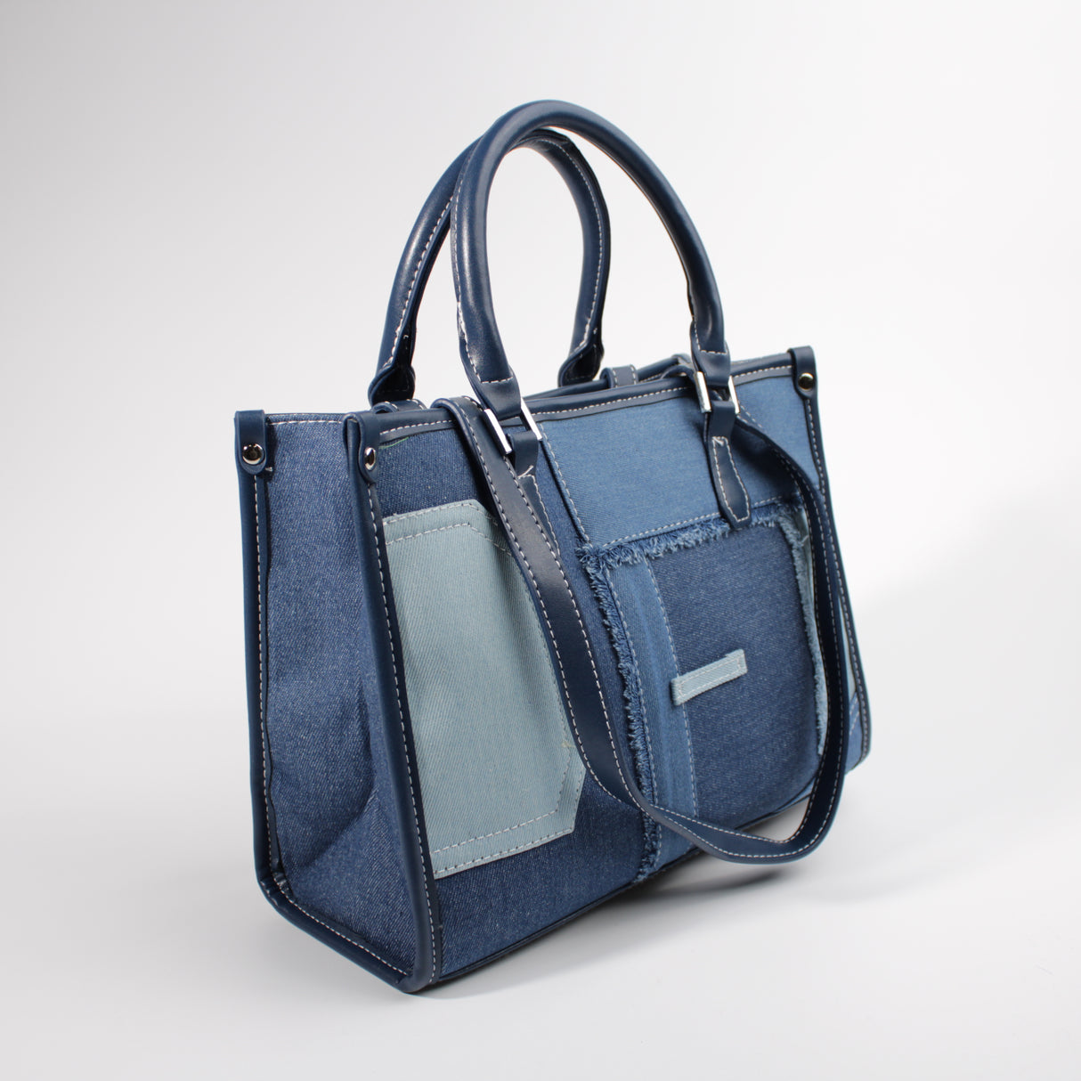 Fashion Dark Medium Denim Tote Bag #CBJBG02 (PC)