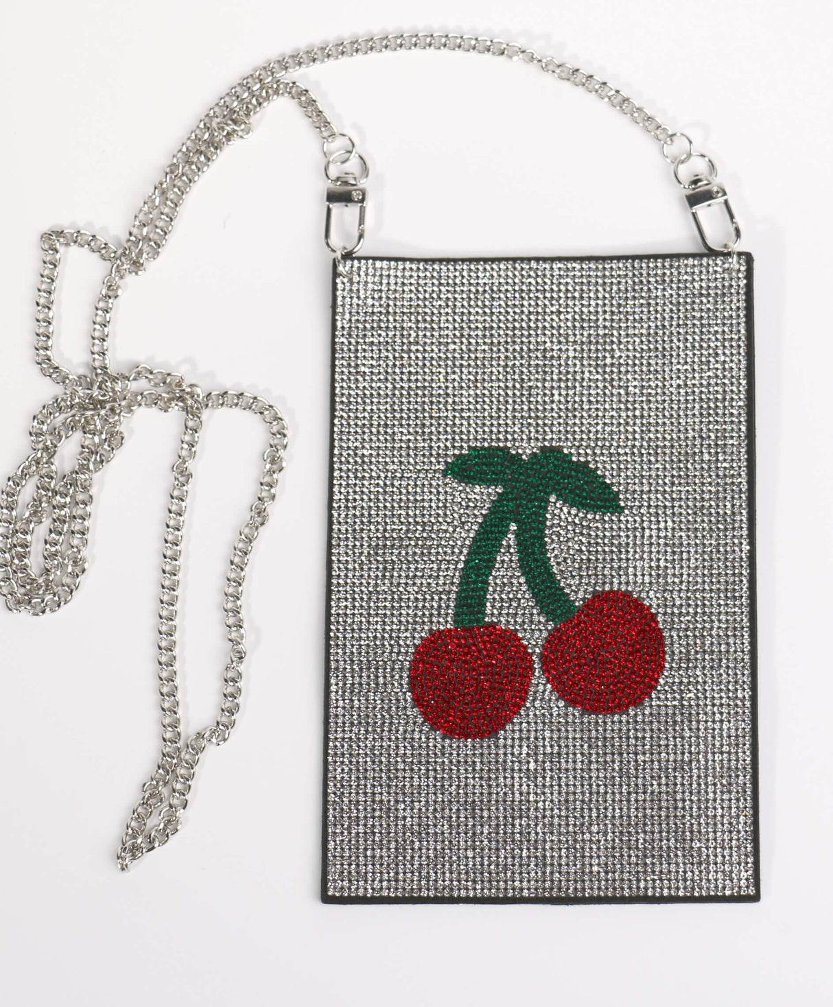 Fashion Rhinestone Cherry Bag #CHRYBAG1 - Silver (PC)