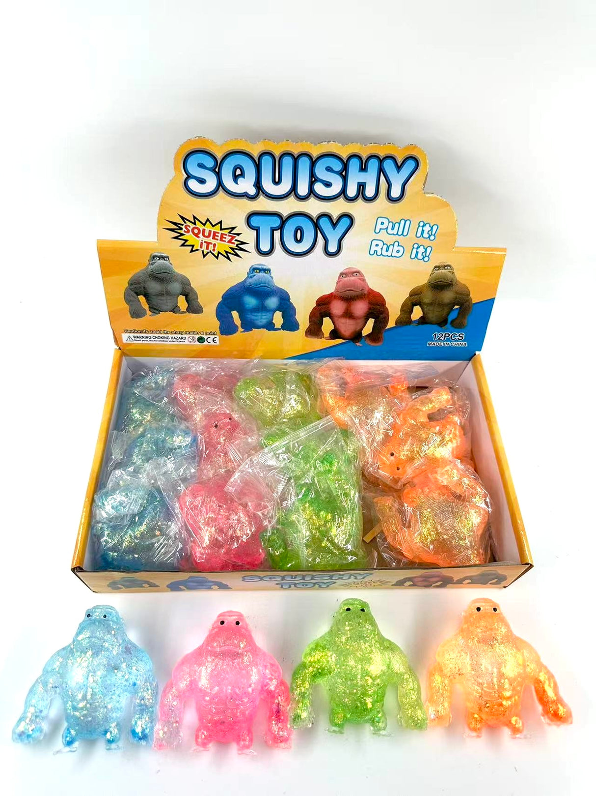 Gorilla Sugar Squishy Toy #CHSQ-GOR (12PC)