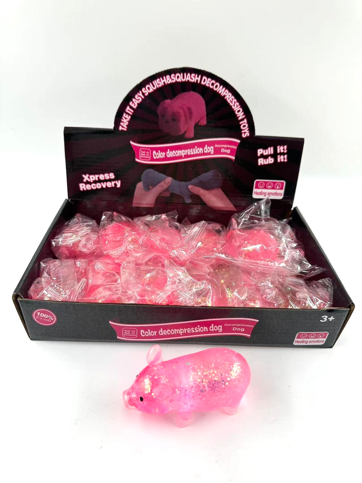 Pink Pig Sugar Squishy Toy #CHSQ-PIG (12PC)